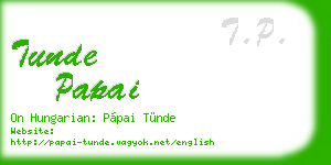 tunde papai business card